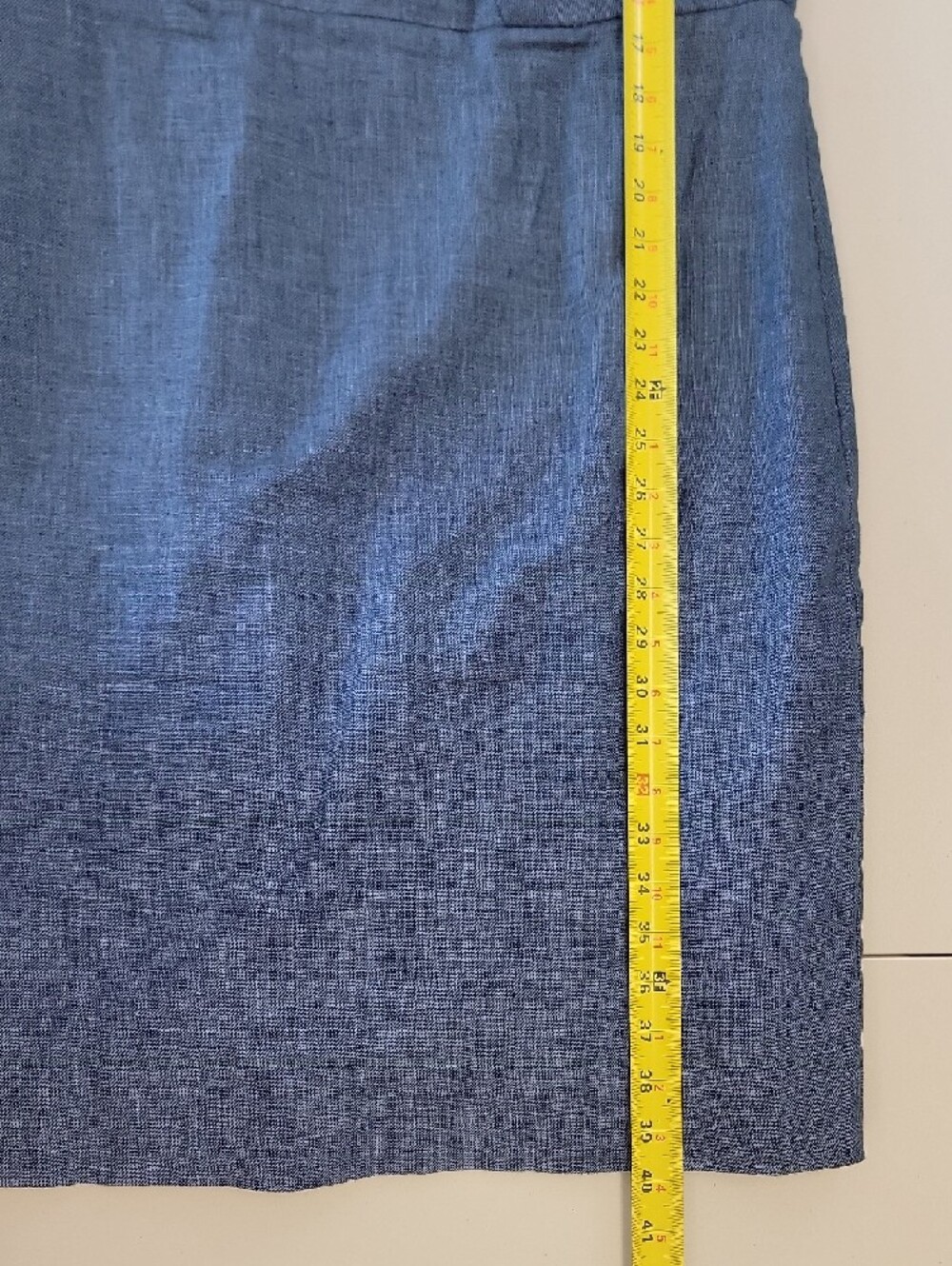 J. Crew Blue Linen Blend Sleeveless Midi Dress Front Knot Detail Coastal Boho - Picture 10 of 15